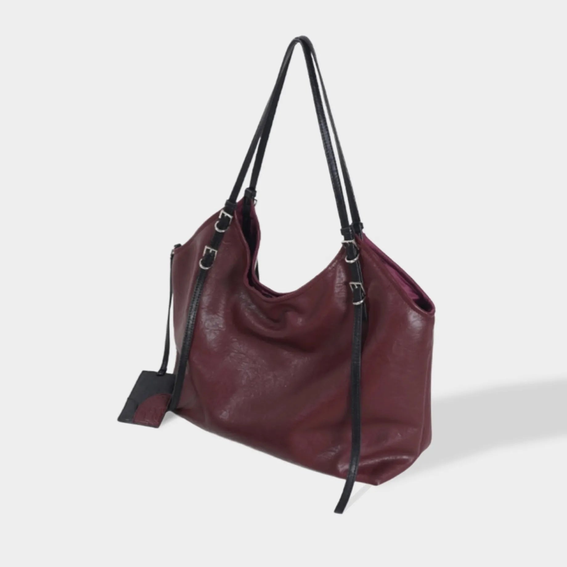 CRIMSON cowhide tote bag | Oriental Design & Gift