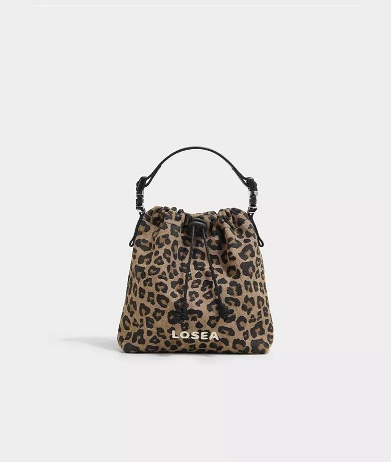 Leopard print bucket bag online