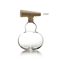 single clear decanter in paper box