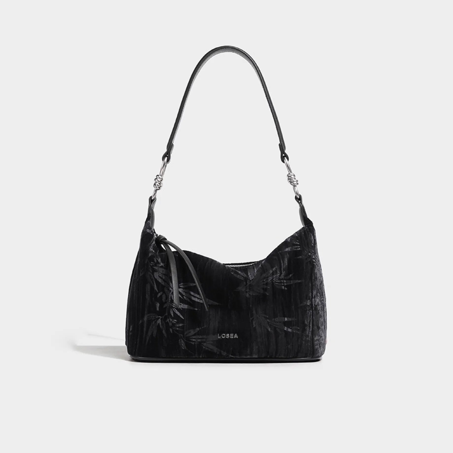 ラドロー Shirring handle bag (velvet) M 黒 ラドロー Shirring ラドロー Shirring handle bag (velvet) M 黒 ラドロー Shirring